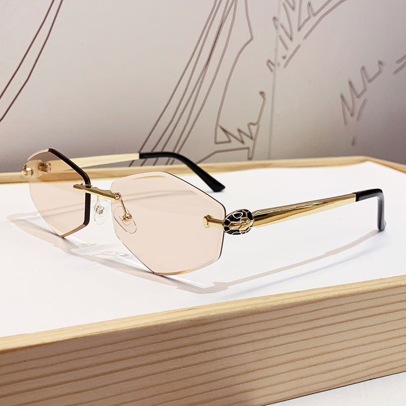 Women's Designer Sunglasses with Hexagonal Frame and Gold Accents Stornfield