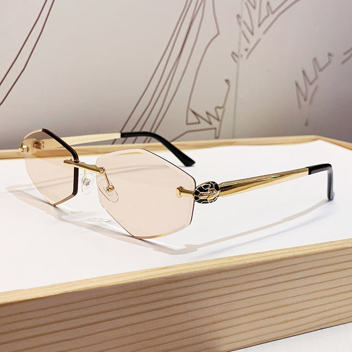 Women's Designer Sunglasses with Hexagonal Frame and Gold Accents Stornfield
