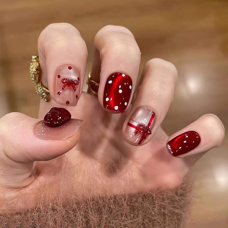 Artistic Floral-Embellished Press-On Nail Art Stornfield