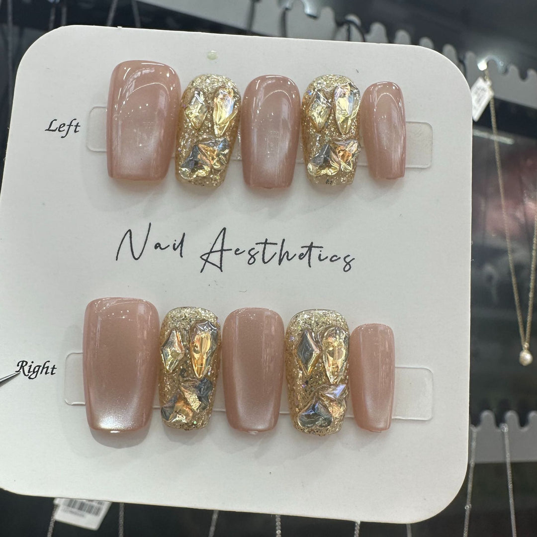 Artistic Rhinestone Press-On Nails Stornfield