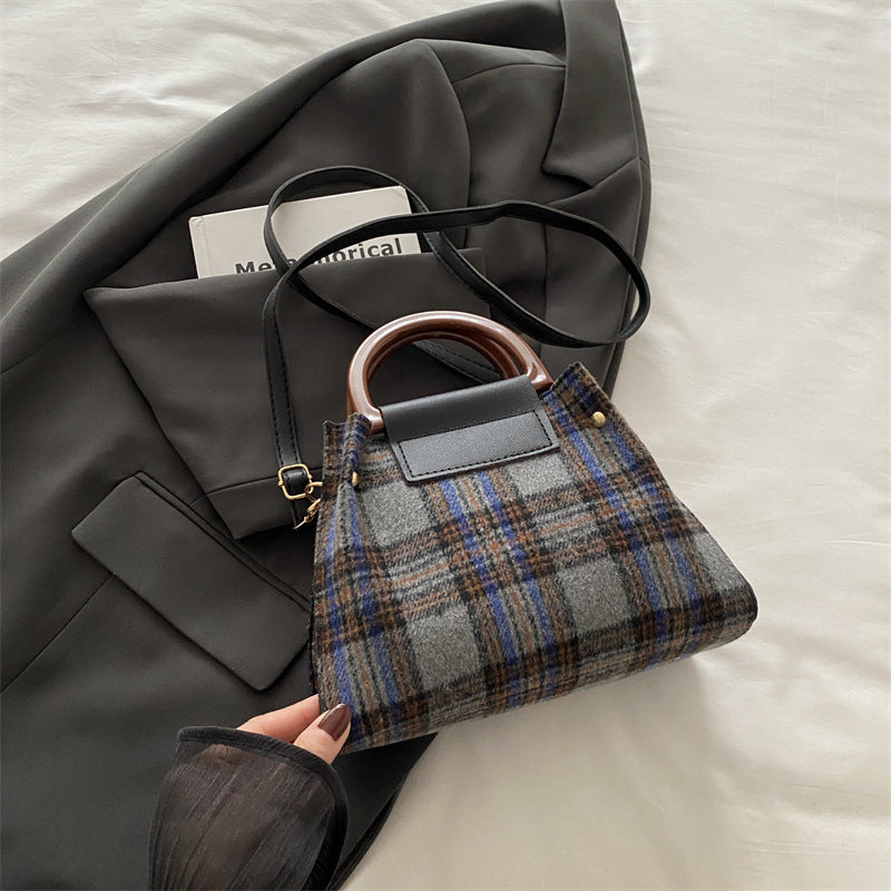 Plaid Structured Mini Handbag Stornfield