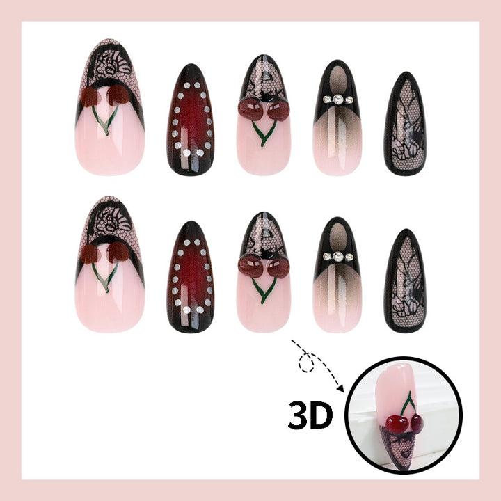 Nail art set with playful fruit and flower designs Stornfield
