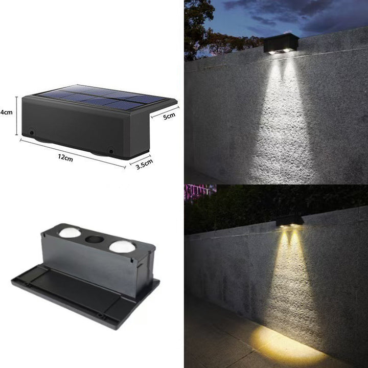 Outdoor Solar RGB Wall-Mounted Accent Lights With Dual-Beam Waterproof Design Stornfield