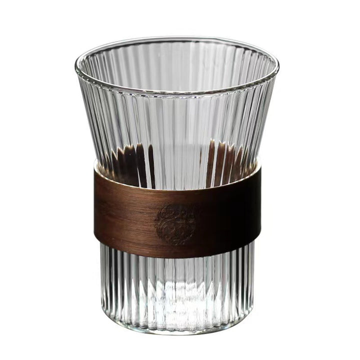 Ladies glass with stylish wooden ring Stornfield