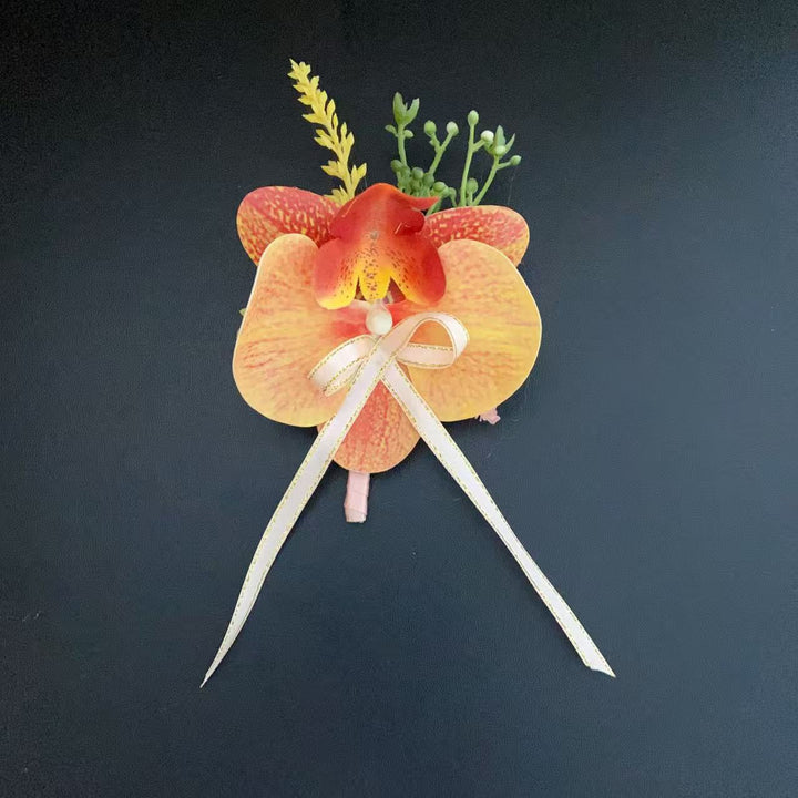 Decorative Orchid Lapel Pin