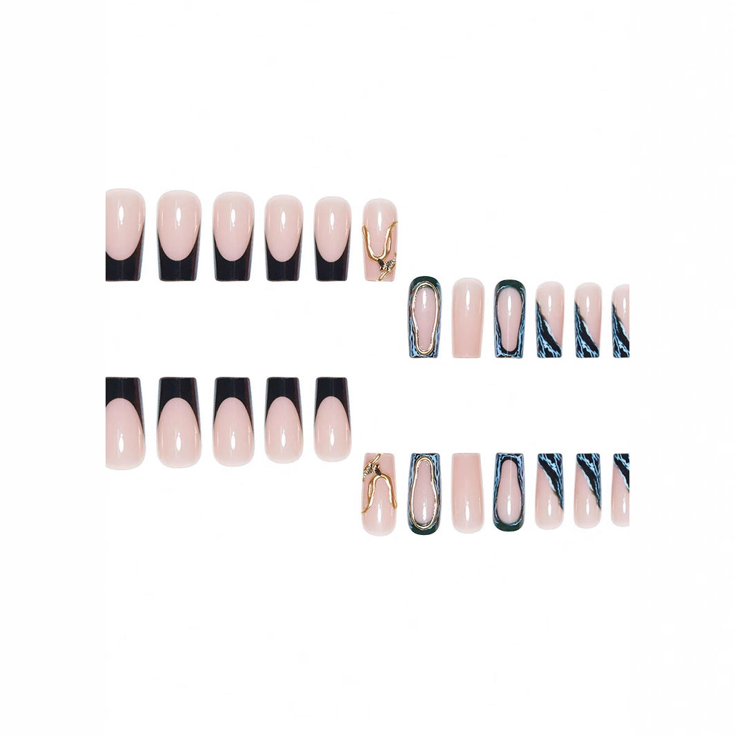 Designer Geometric Press-On Nail Art Stornfield