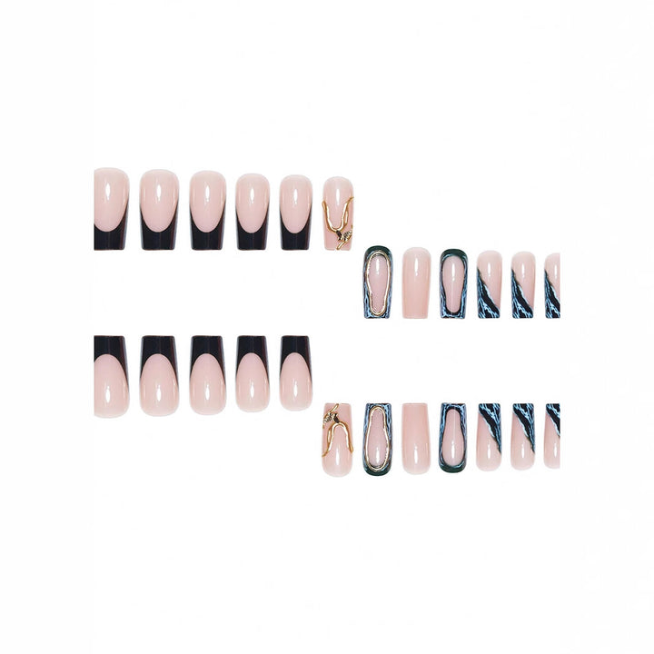 Designer Geometric Press-On Nail Art Stornfield