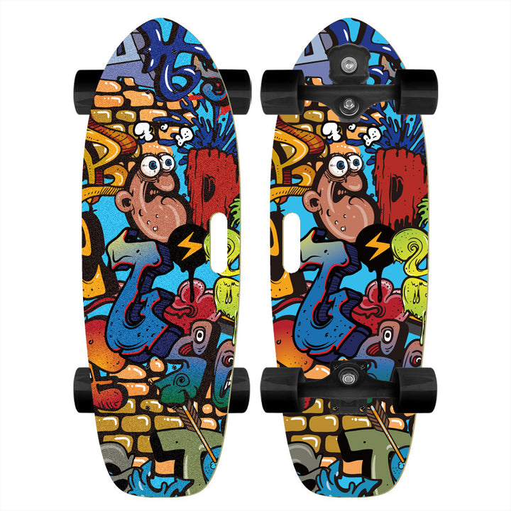 Skateboard with Custom Cartoon Design Stornfield