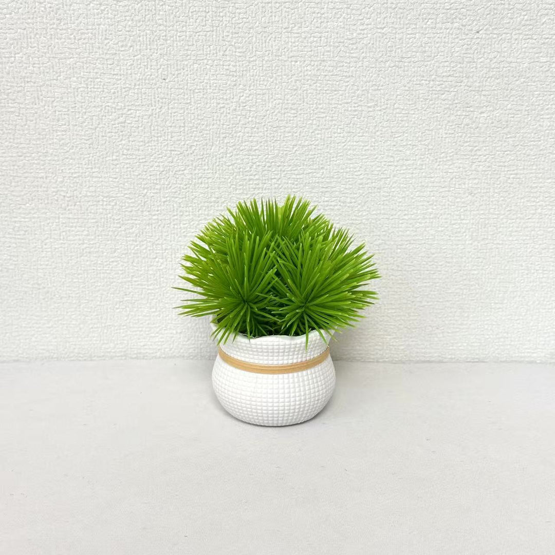 Lifelike Potted Green Plant