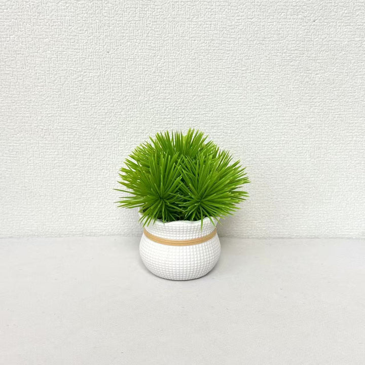 Lifelike Potted Green Plant