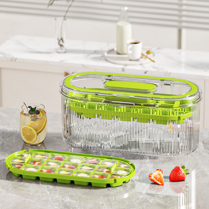 Ladies stackable ice cube tray with practical scoop and airtight lid Stornfield