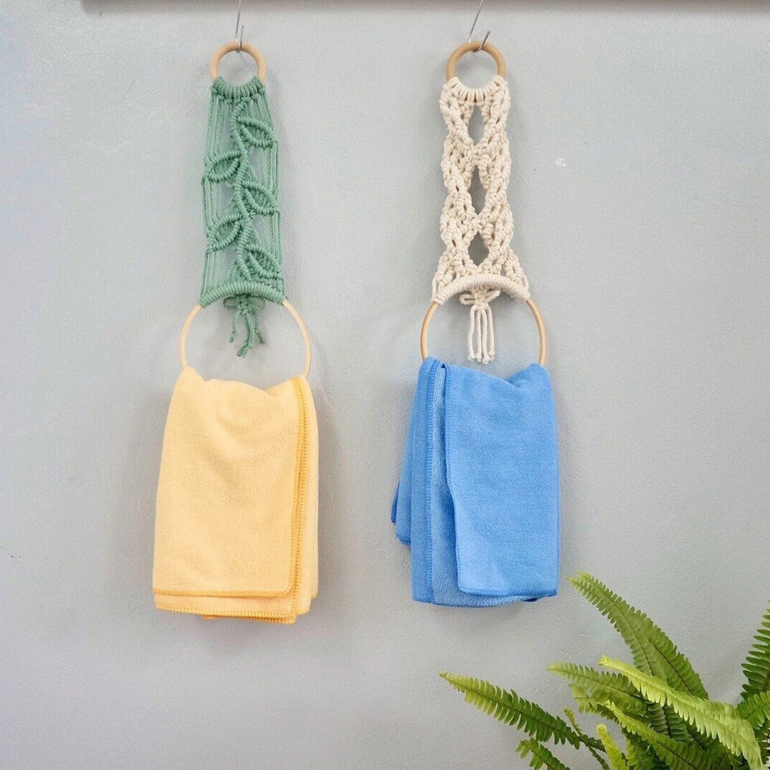 Decorative Macrame Towel Holder Stornfield