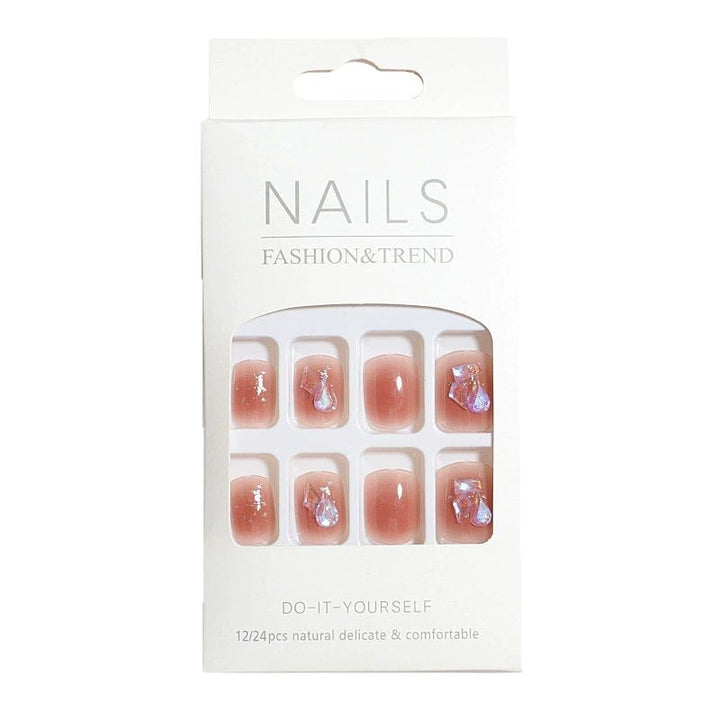 Artistic Nail Design Press-On Set with Crystal Accents Stornfield