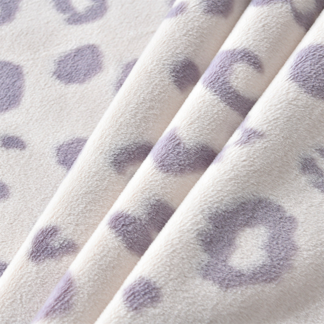 Luxury Leopard-Print Fleece Throw Blanket Stornfield