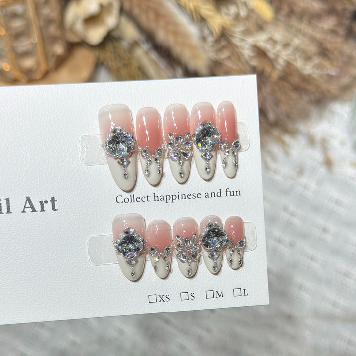 Glamorous Crystal-Embellished Stiletto Press-On Nails Stornfield