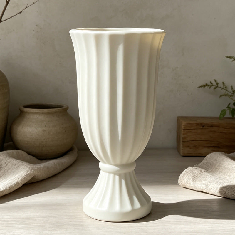 Majestic Ribbed Decorative Vase Stornfeild