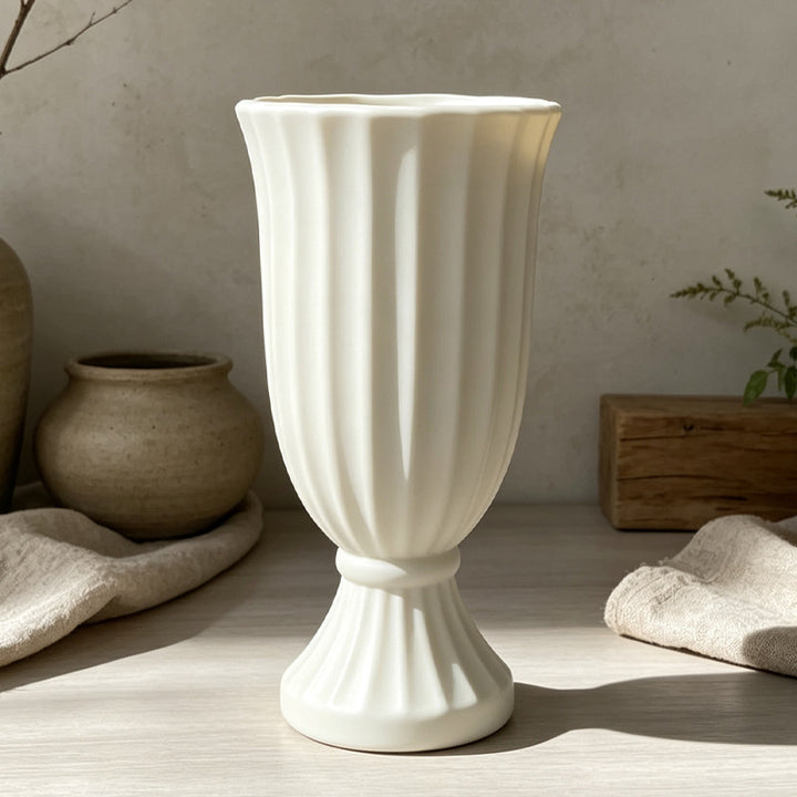 Majestic Ribbed Decorative Vase Stornfeild