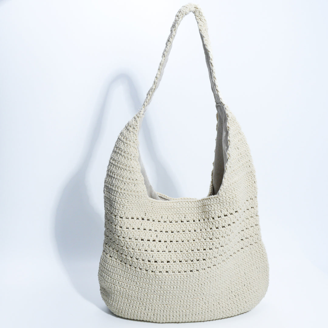 Handmade macrame shoulder bag with ergonomic shoulder strap Stornfield