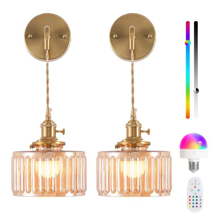 Adjustable Hanging Glass Pendant Light