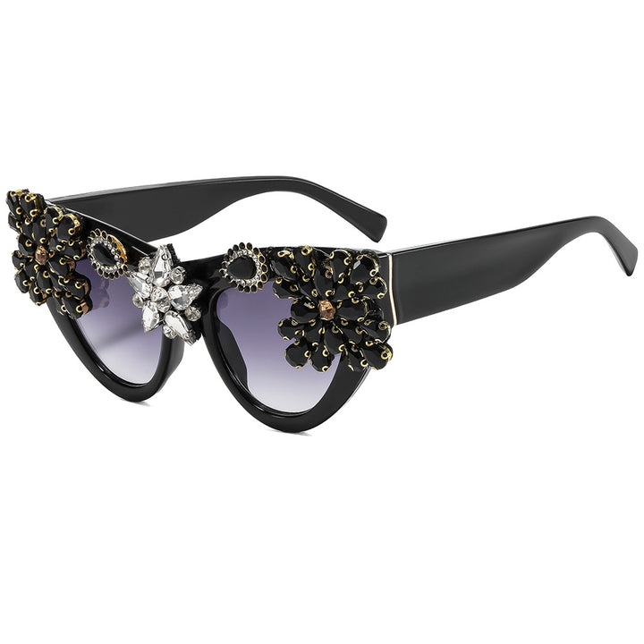 Women extravagantly decorated Cat-Eye sunglasses Stornfield