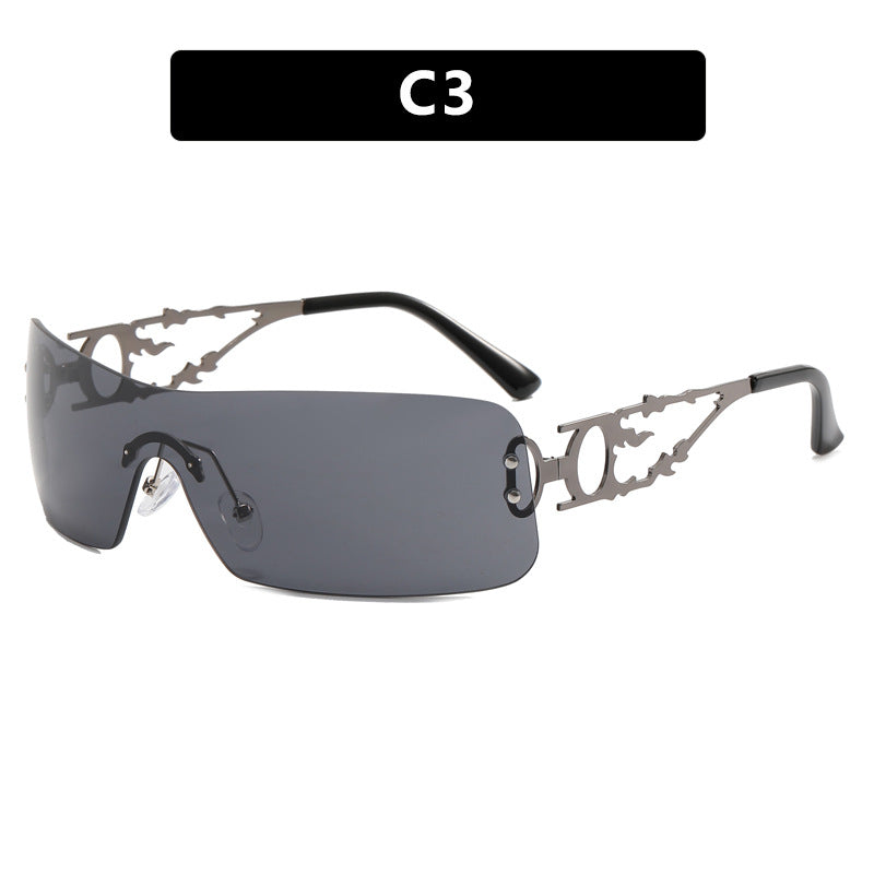 Women's futuristic sunglasses with ultra-modern metal accents Stornfield