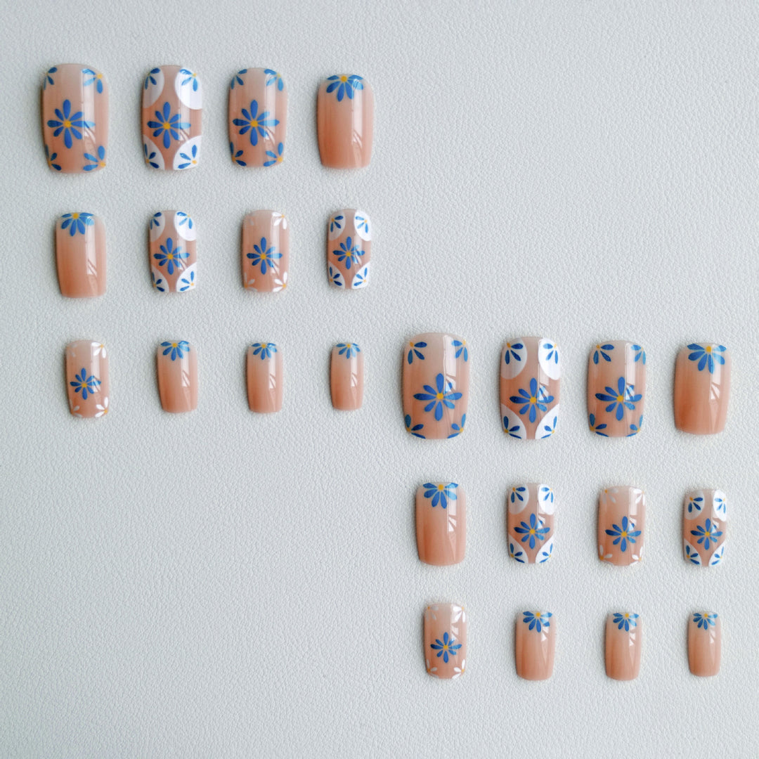 Floral Acrylic Nail Art Design