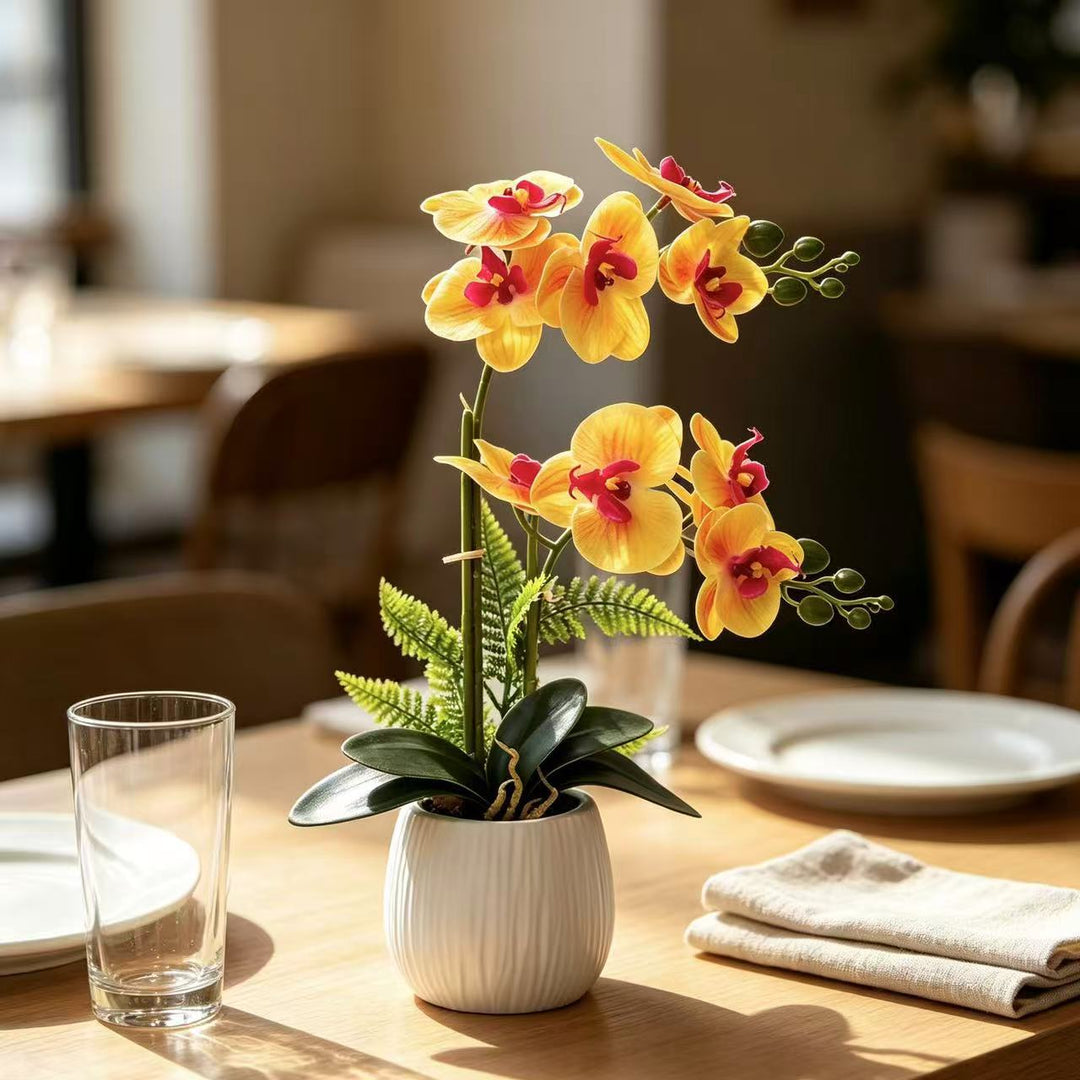Faux Orchid Plant Arrangement for Home Decor