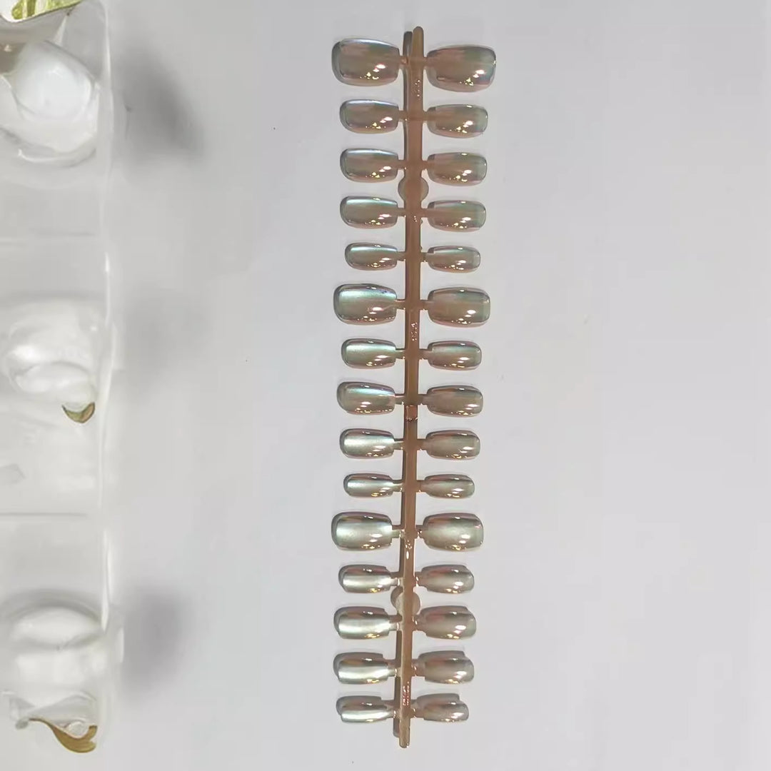 Iridescent Press-On Nail Tips Stornfield