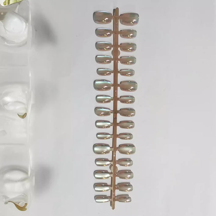 Iridescent Press-On Nail Tips Stornfield
