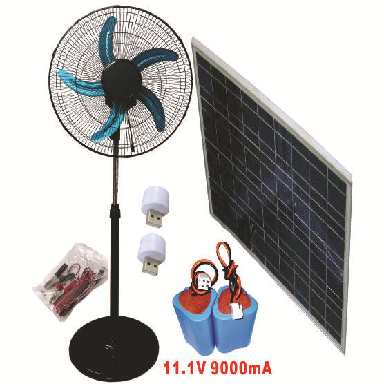 Unisex Solar-Powered Stand Fan by Stornfield