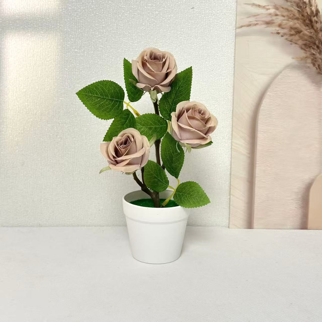 Faux Rose Flower Arrangement for Home Decor