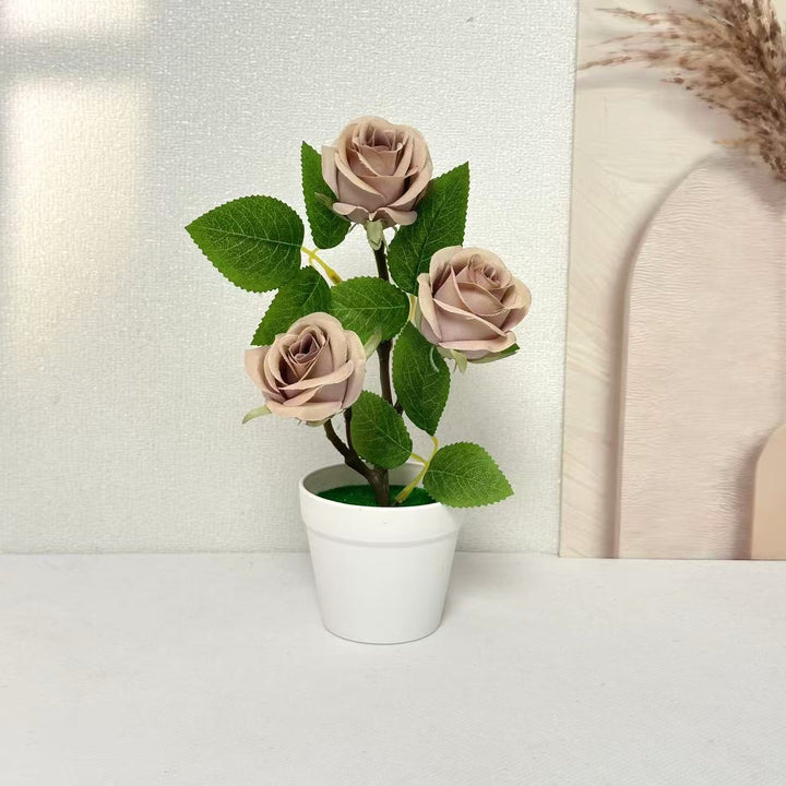 Faux Rose Flower Arrangement for Home Decor