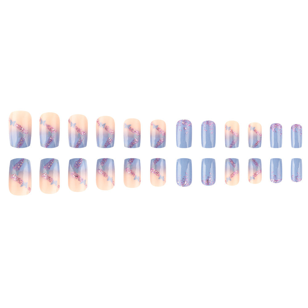 Artistic Glitter Ombre Press-On Nails Stornfield