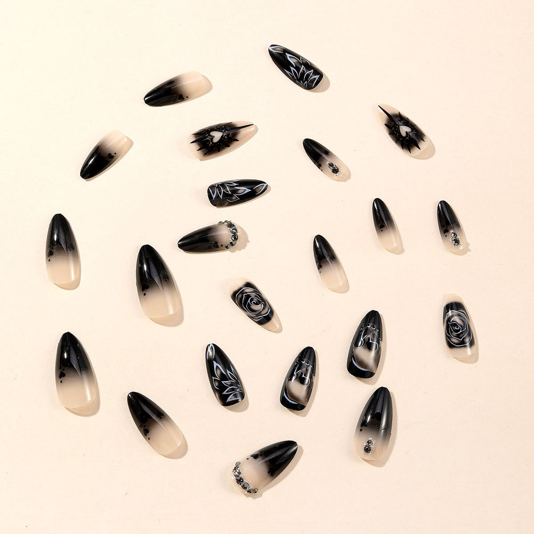 Gothic-Themed 3D Nail Art Extensions Stornfield