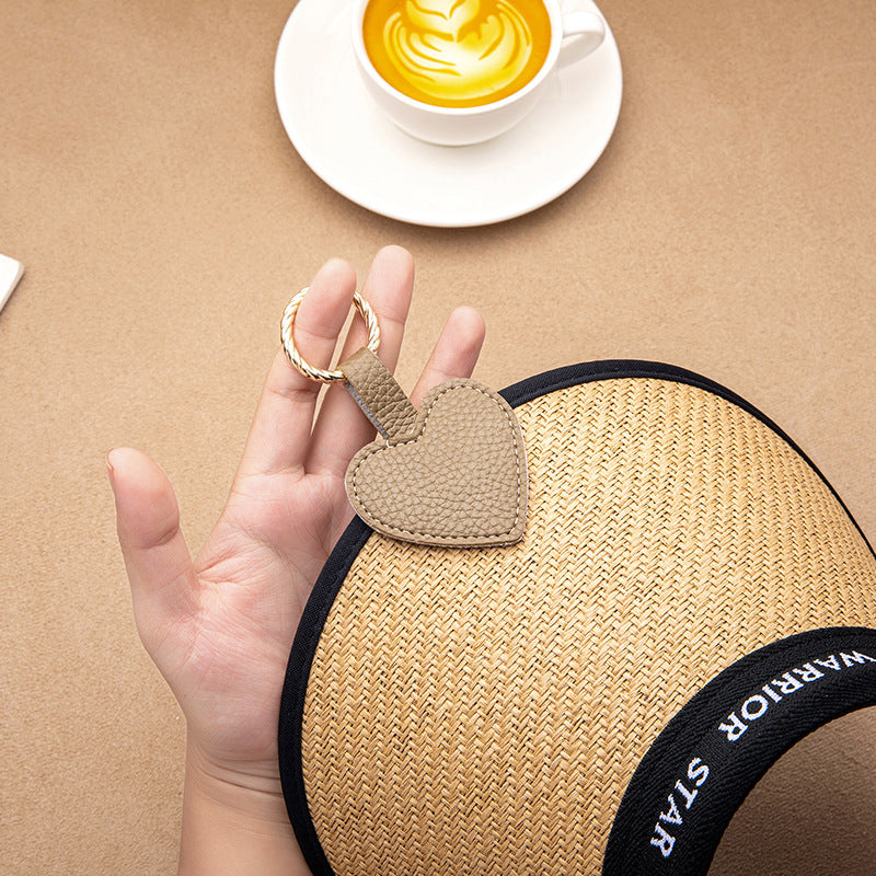 Heart-Shaped Leather Keychain Stornfield