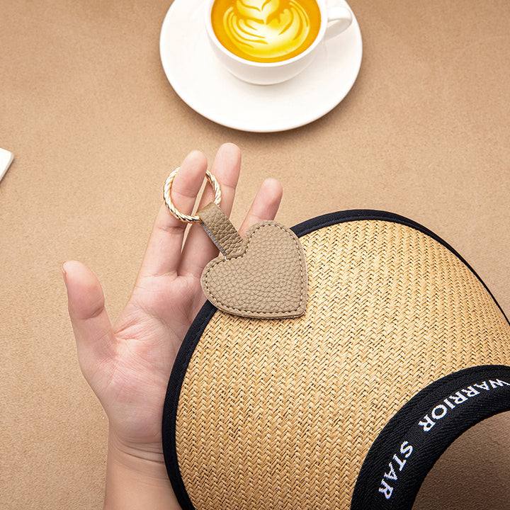 Heart-Shaped Leather Keychain Stornfield