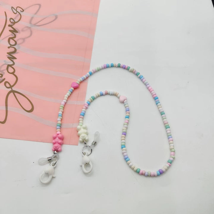 Playful glasses holder chain with colorful beads Stornfield