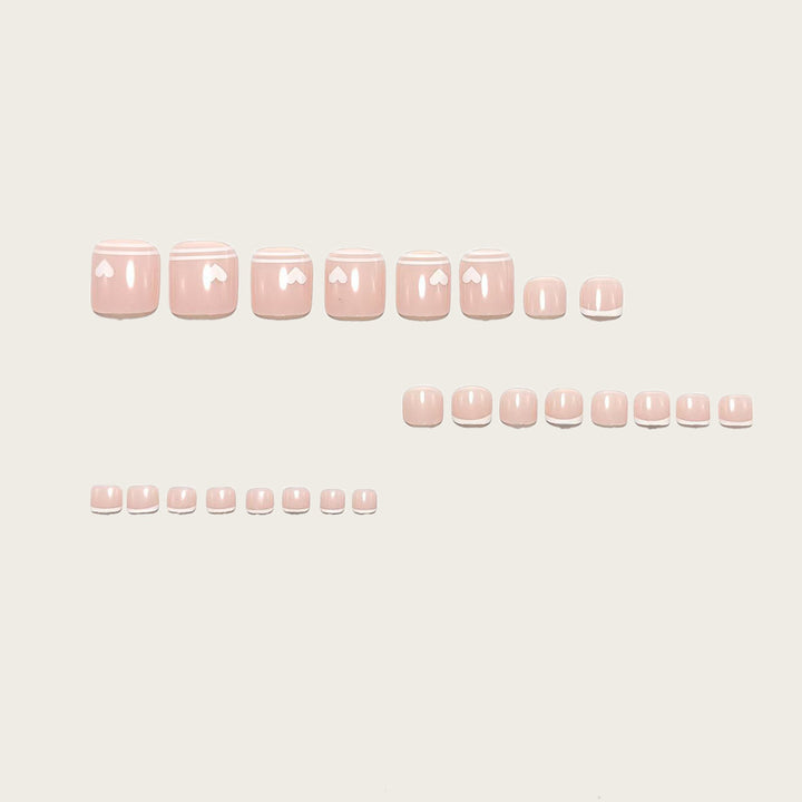 Nail art set with hearts and elegant accents Stornfield