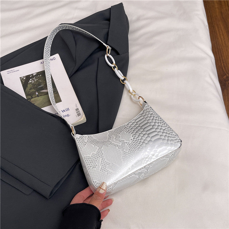 Stylish Textured Snakeskin Effect Handbag Stornfield