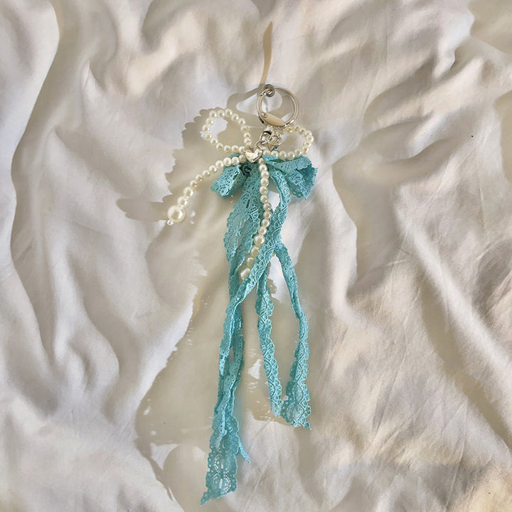 Elegant Pearl Embellished Charm Keychain Stornfield