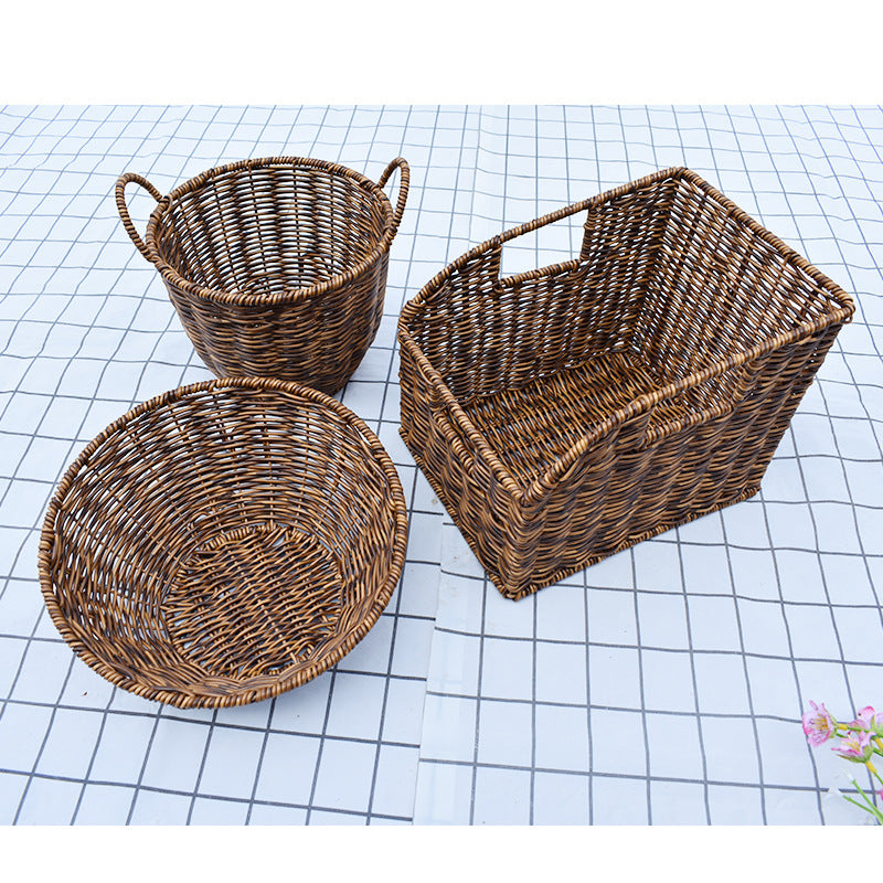 Artisan Woven Round Storage Basket Stornfield