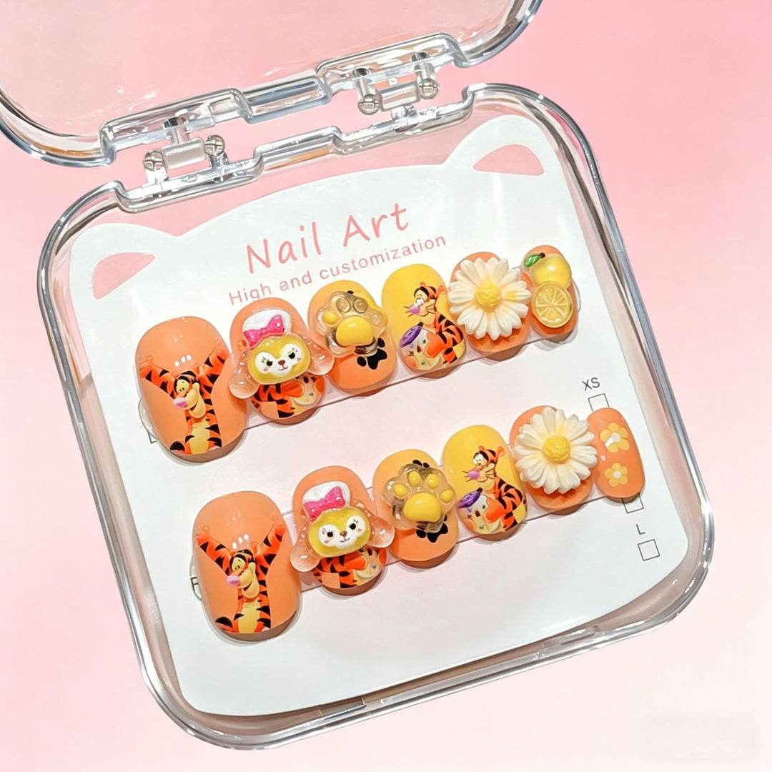 Customized Cartoon-Inspired Press-On Nail Art Set Stornfield