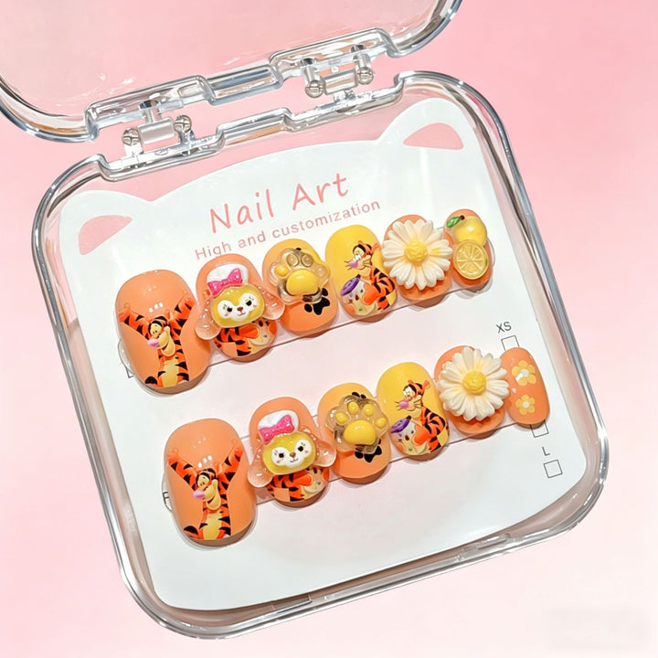 Customized Cartoon-Inspired Press-On Nail Art Set Stornfield