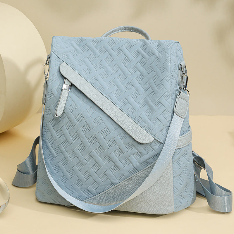 Elegant Textured Leather Backpack Stornfield