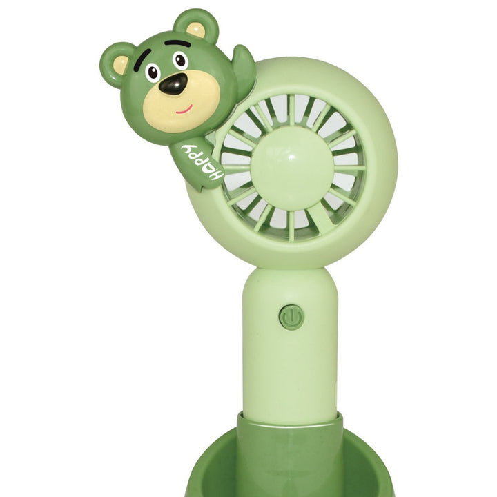 Unisex Portable Handheld Fan with Animal Design and LED Light Function Stornfield