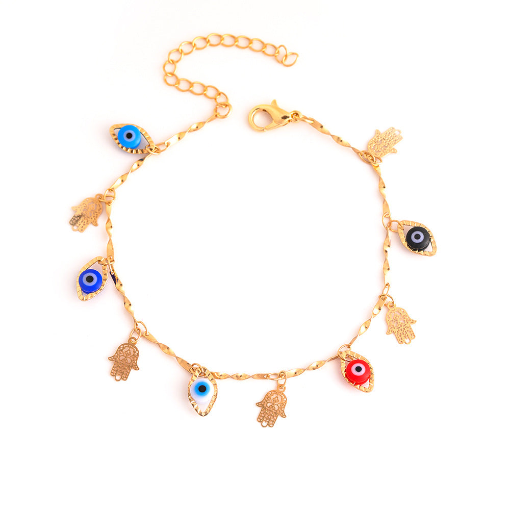 Decorative Evil Eye Charm Ankle Bracelet Stornfield