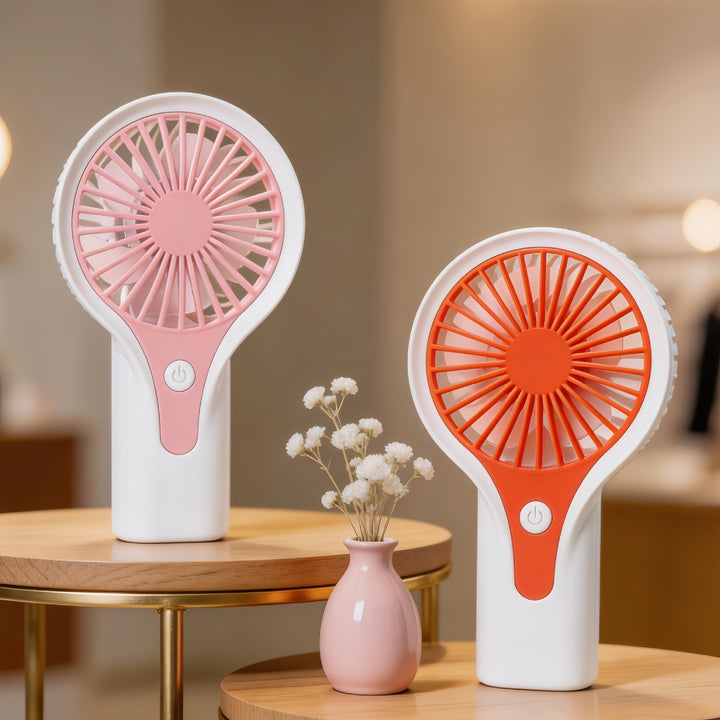 Women Portable Hand Fan with USB Charging Function and Ergonomic Handle Stornfield