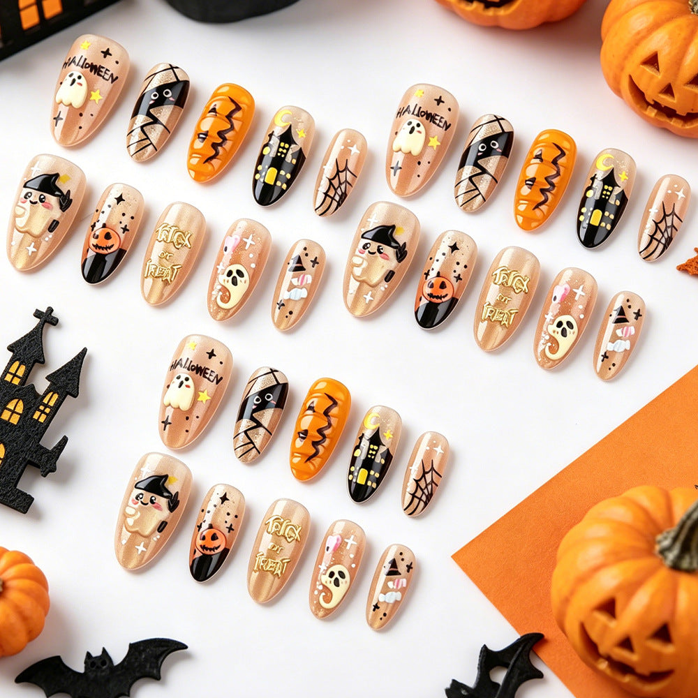 Halloween-Themed Press-On Nail Art Set Stornfield 1787543133