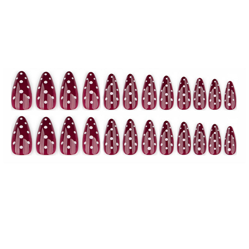 Artificial nail set with elegant dots and trendy design Stornfield