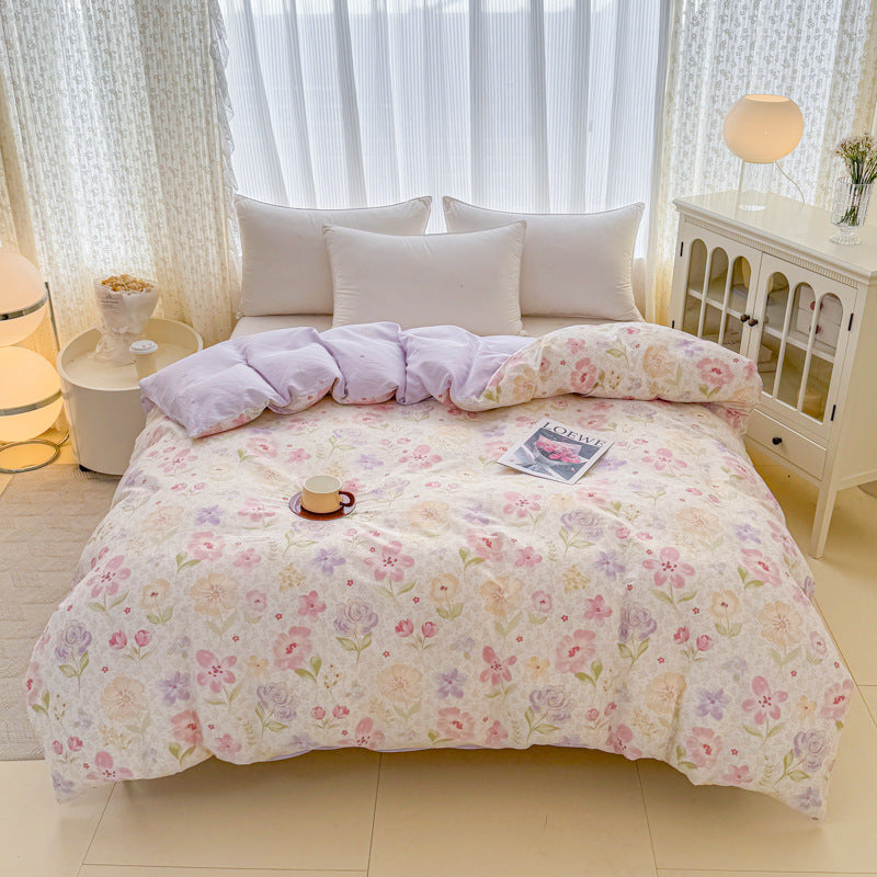 Plaid Patterned Quilted Comforter Set